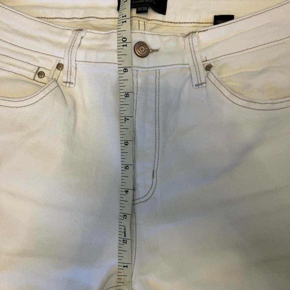 RACHEL Rachel Roy White Distressed Ankle Jeans 10/30 - Picture 9 of 11